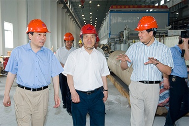 2007年5月25日，，，，时任天下政协常委、经济委员会副主任、中国包装联合会会长石万鹏一行来公司视察
